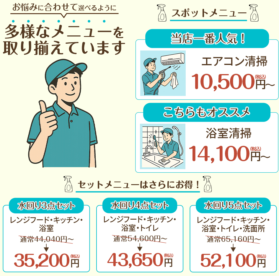 スマホ用メニュー表